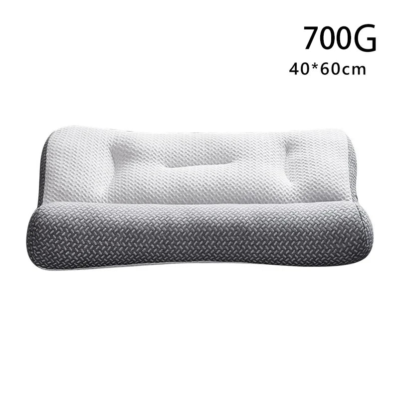 Orthopedic Pillow for Cervical Support & Sleep Aid, Reverse Traction Zoned Design with Soy Fiber Knitted Core (Home/Dorm Use)